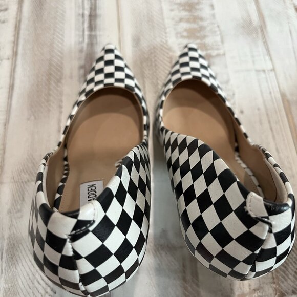 Steve Madden Vala Checkerboard Black White Stiletto Heels Size 10 M ~ NWOB - Picture 10 of 11